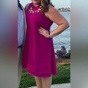 Rachel Roy Vibrant Magenta Dress